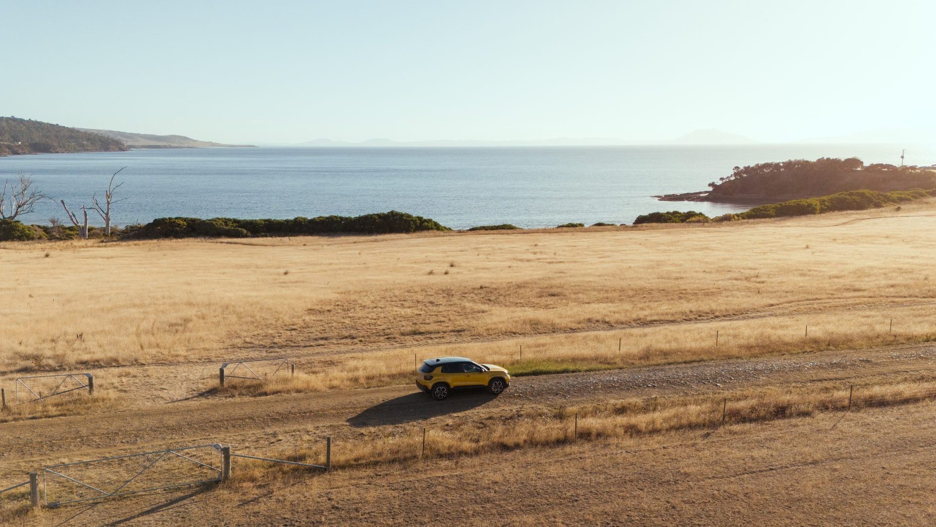 A view of a coastal road